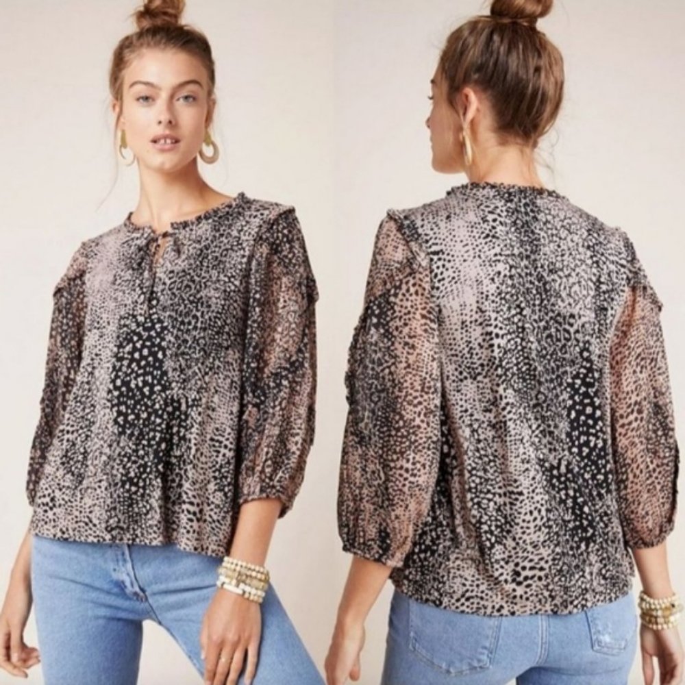 Anthropologie Maeve Jacquin Peasant Blouse
